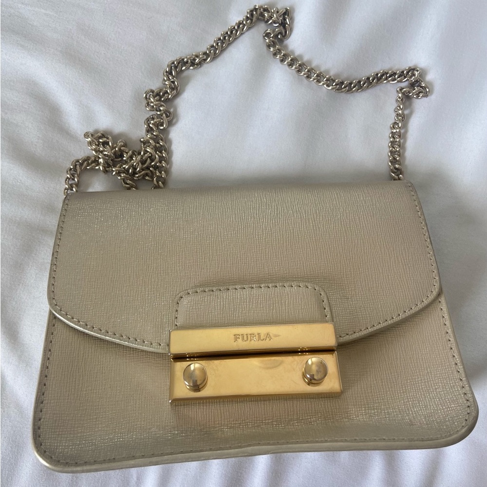 Furla Gold Chain Shoulder Bag